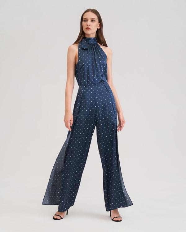 Wide-legged Silk Ginkgo Pants Product Image