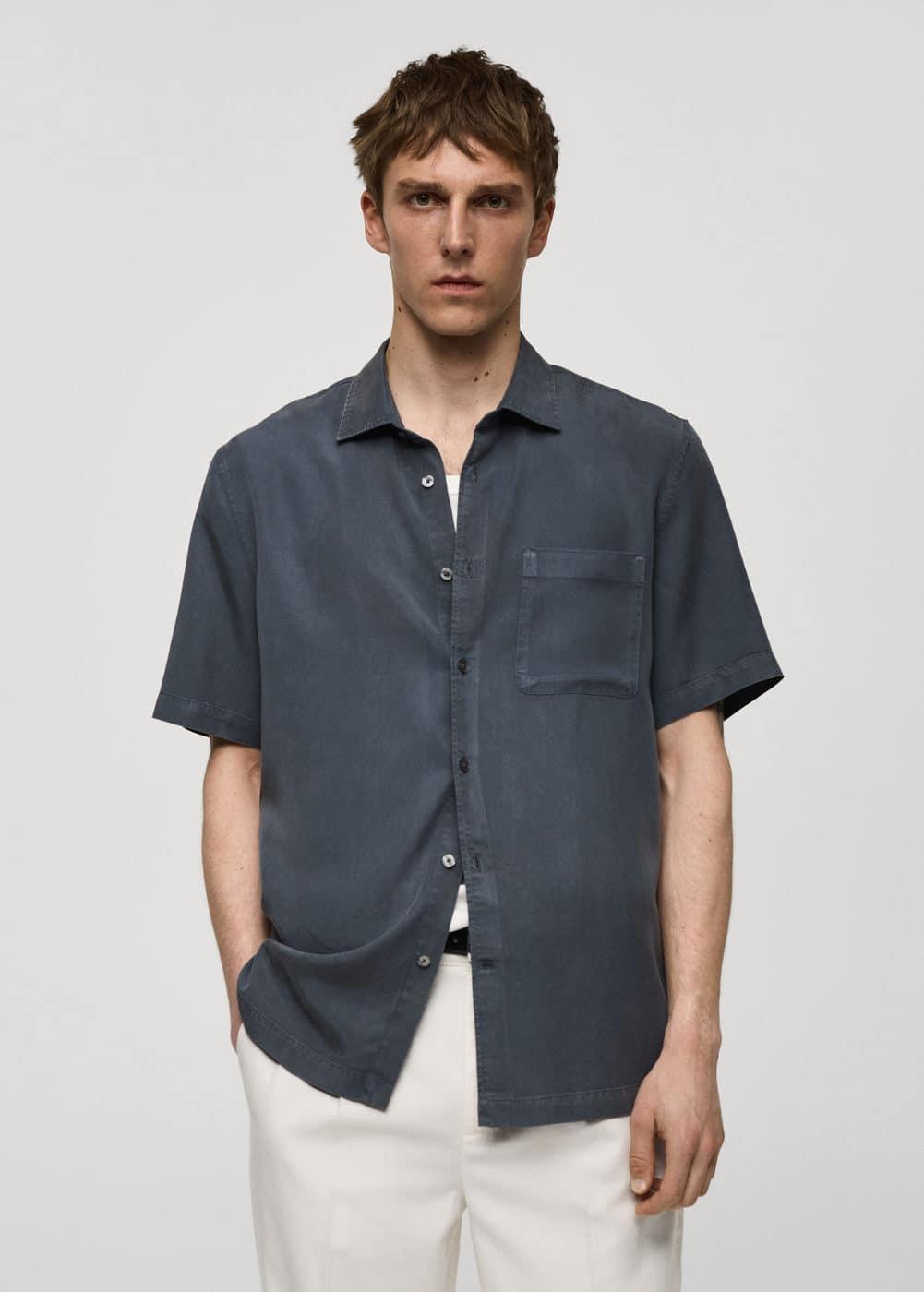 Braided knit polo shirt - Men | MANGO USA Product Image