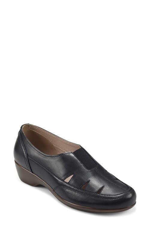 Easy Spirit Daisie Women's Cut Out Mules, Size: 6 Wide, Black Leather Product Image