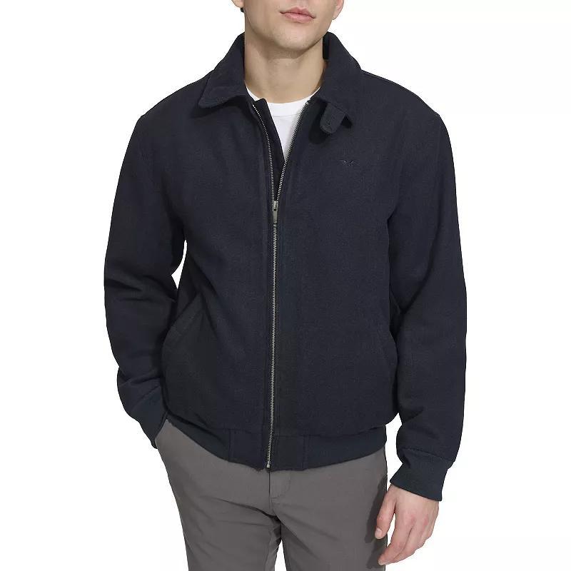 Men's Dockers® Wool Blend Bomber Jacket with Laydown Collar, Size: Large, Grey Product Image