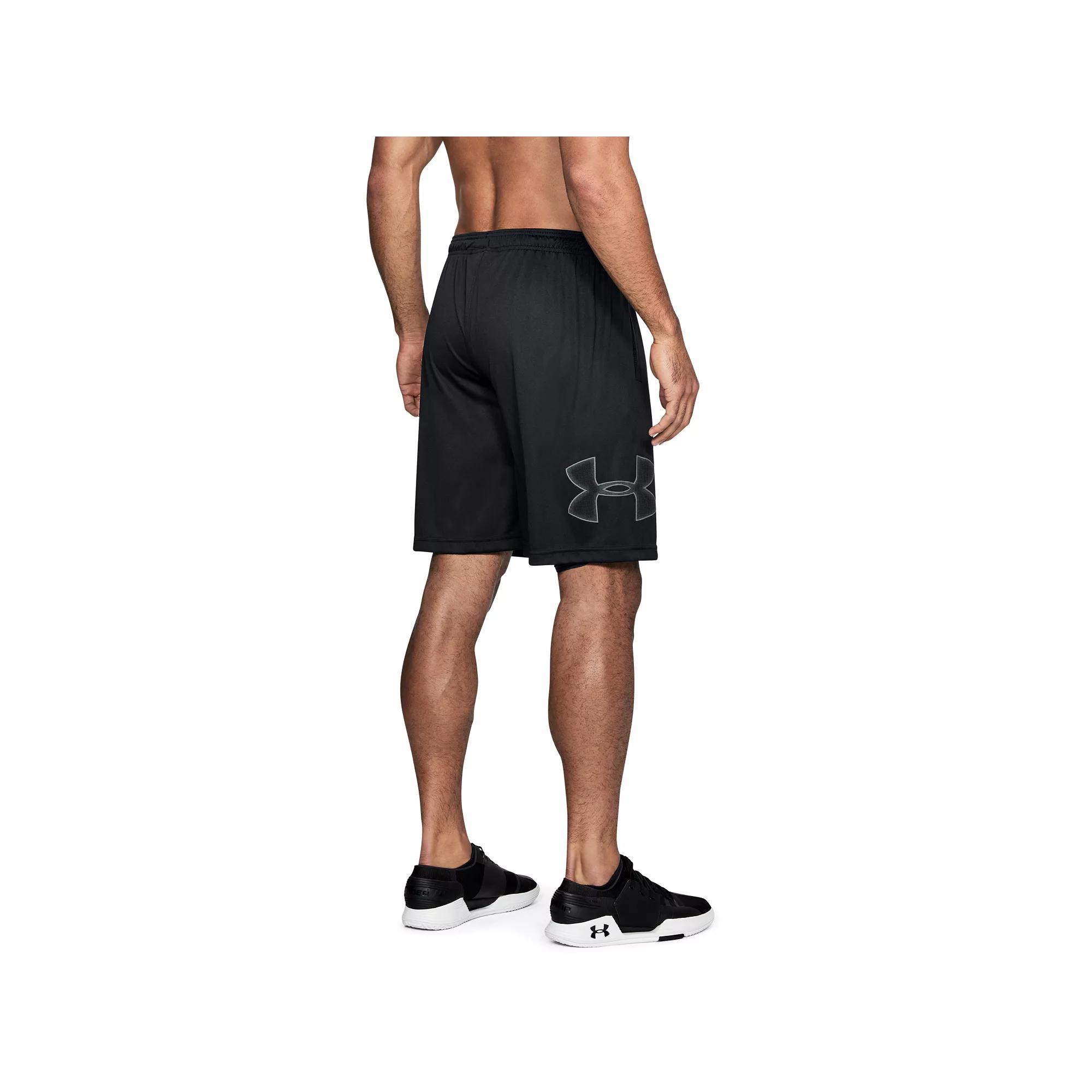 Big & Tall Under Armour Tech Graphic Shorts, Men's, Size: 3XL Tall, Black Grey Product Image