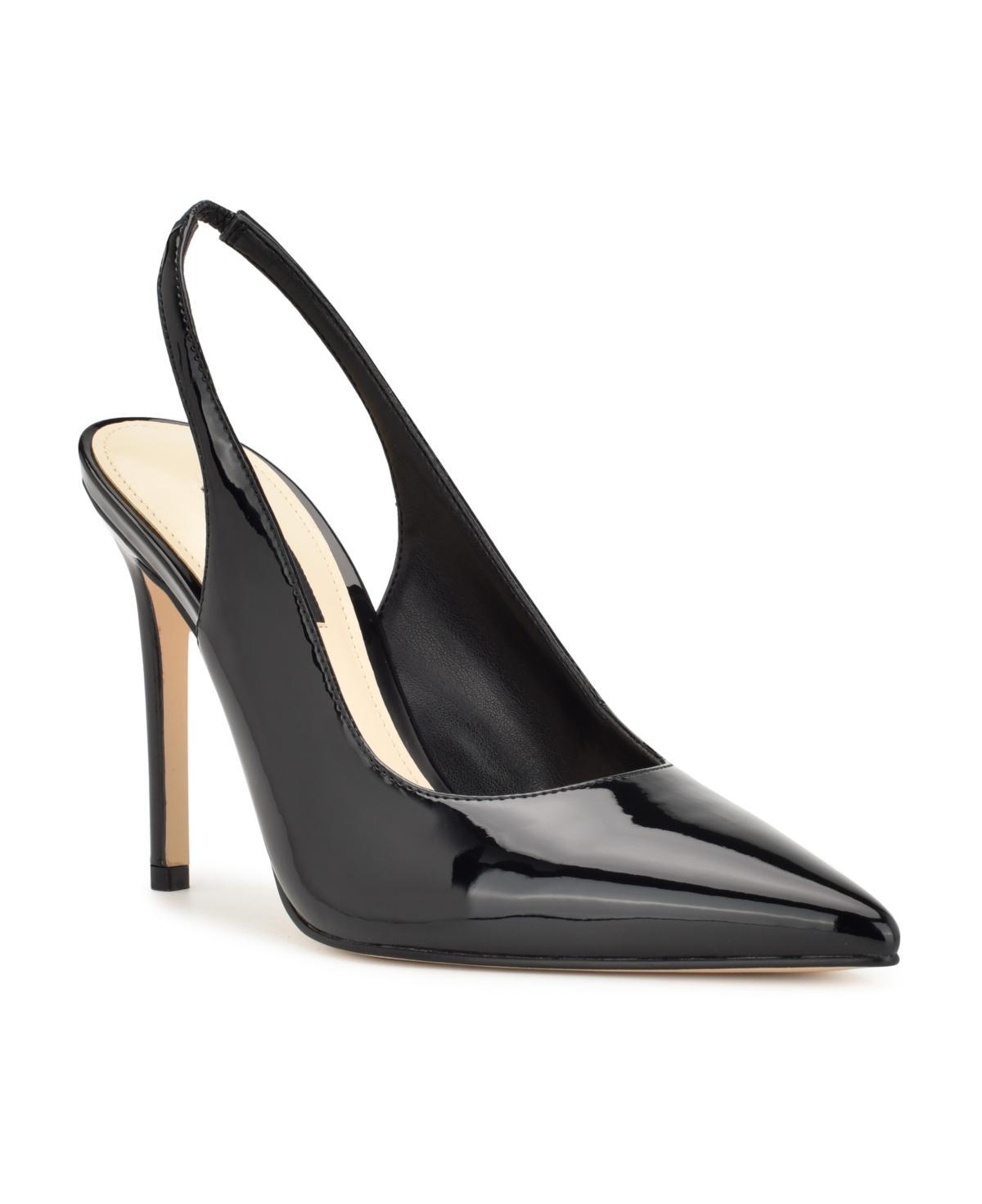 Nine West Feather Women's Sling Back Pumps, Size: 8.5, Black Mesh Product Image