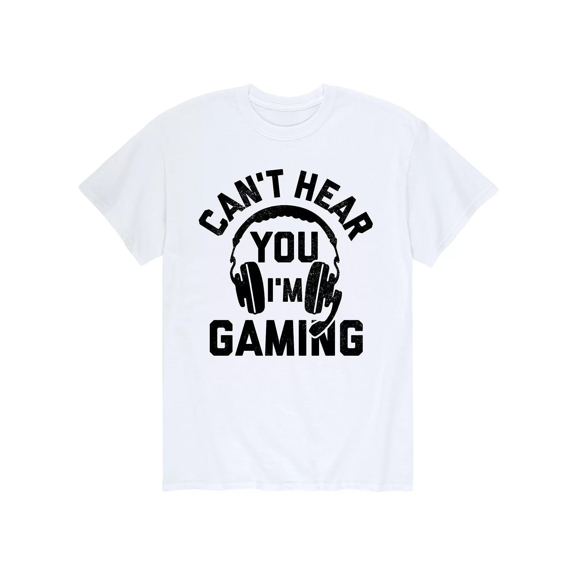 Mens Cant Hear You Gaming Tee Product Image