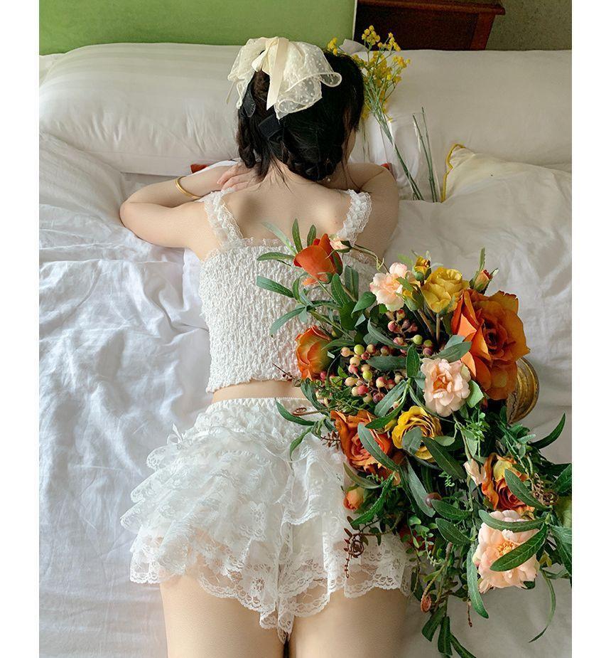 High Waist Lace Layered Undershorts Product Image
