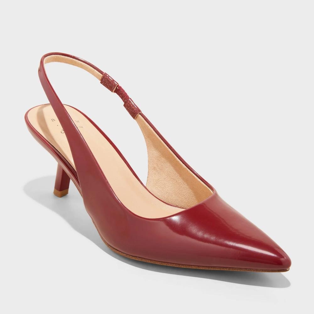Women's Aubrey Slingback Heels with Memory Foam Insole - A New Day™ Product Image