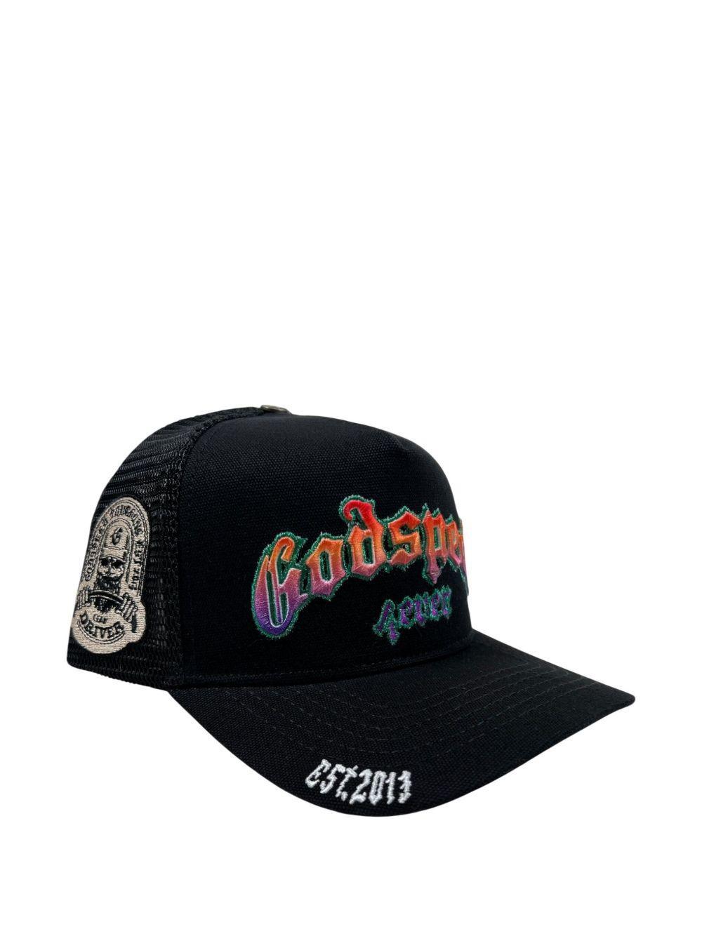 gradient-logo embroidered trucker cap Product Image