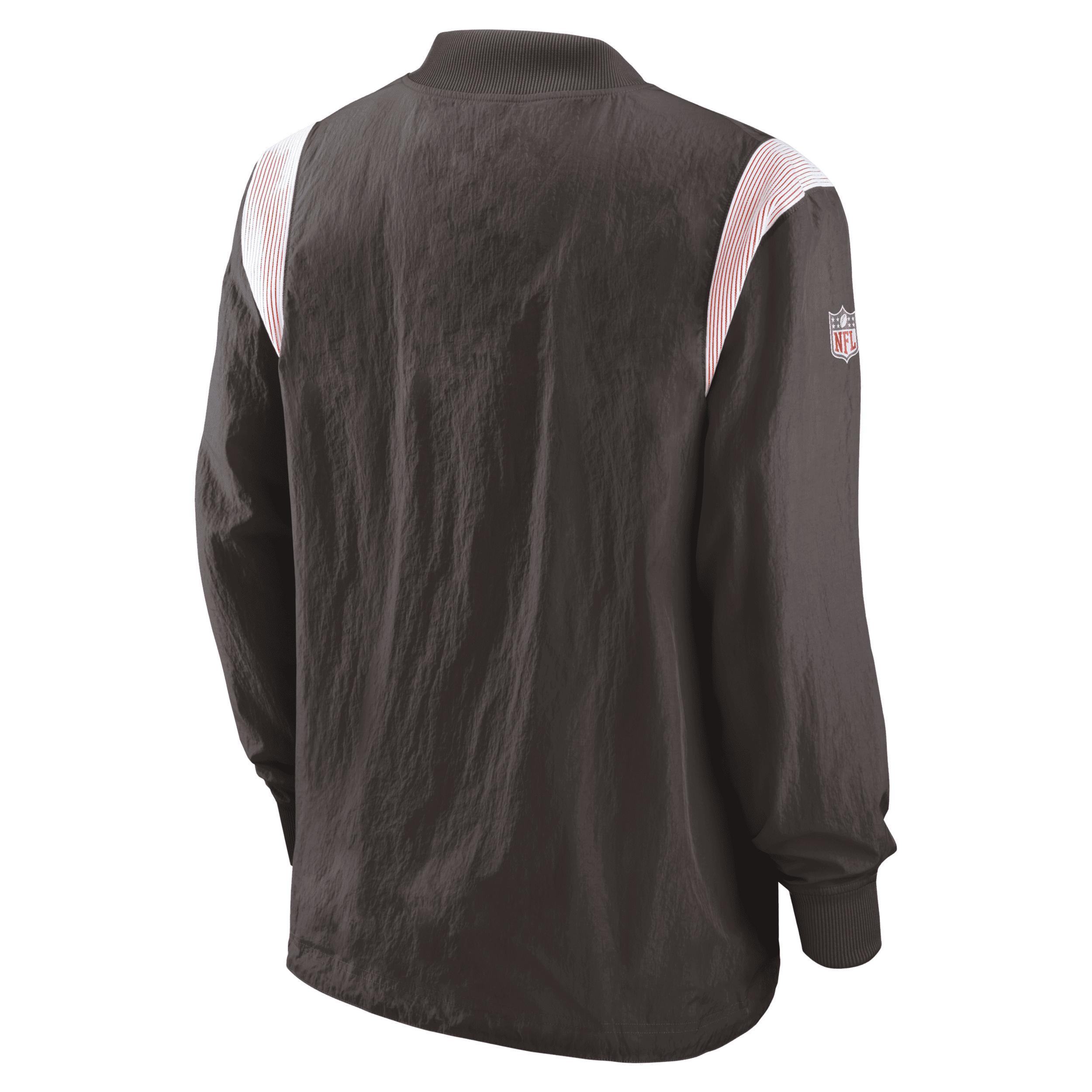 NIKE Men's  Royal Buffalo Bills Sideline Athletic Stack V-neck Pullover Windshirt Jacket Product Image