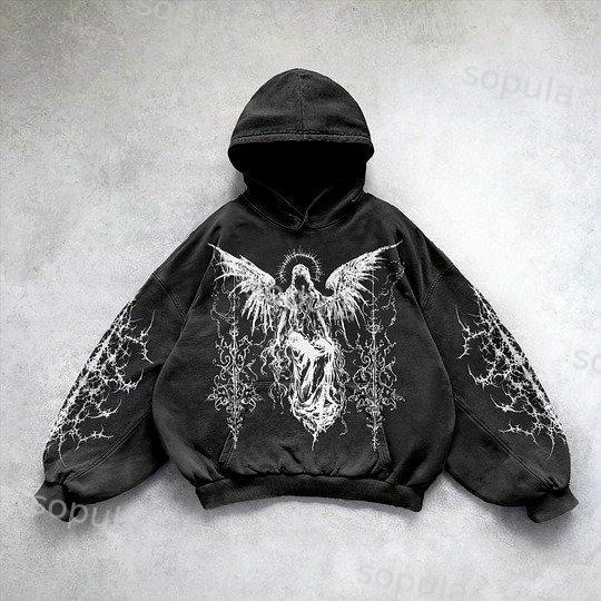 Sopula Child Of God Print Acid Washed Hoodie Product Image
