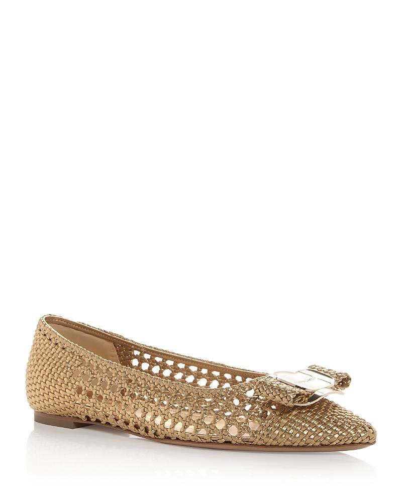 Ferragamo Womens Zia Woven Flats Product Image