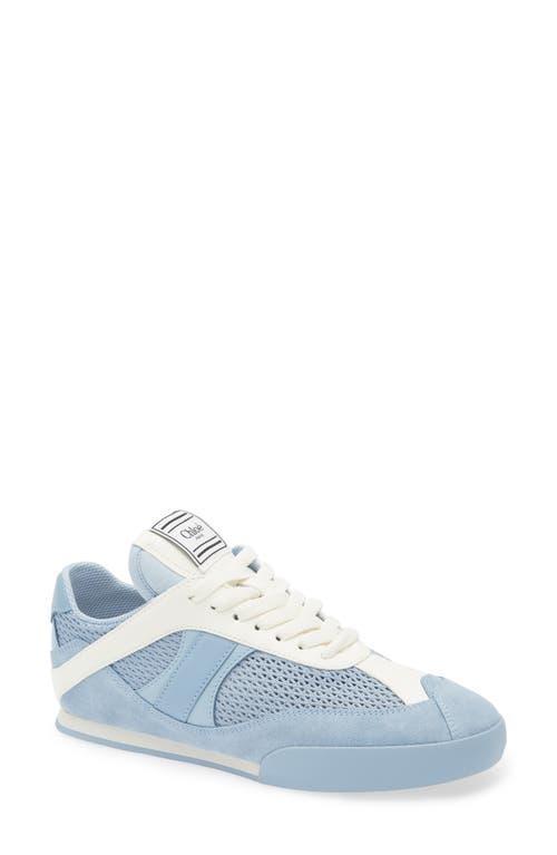CHLOÉ Chloe Kick Panelled Mesh Sneakers In Blue Product Image