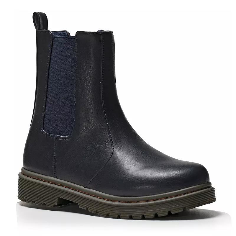Henry Ferrera Classic Womens Chelsea Boots Blue Product Image