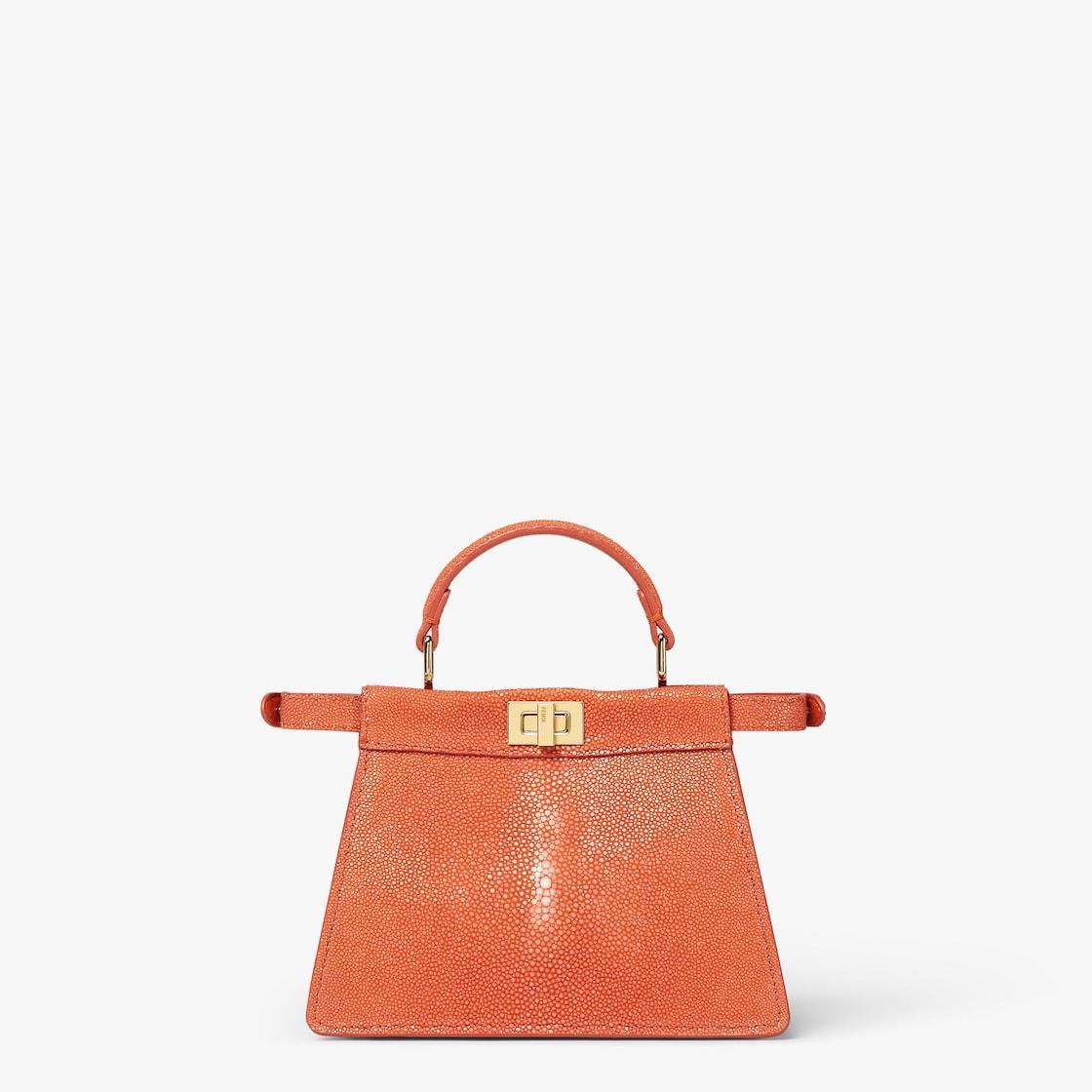 Peekaboo ISeeU PetiteOrange stingray leather bag Product Image