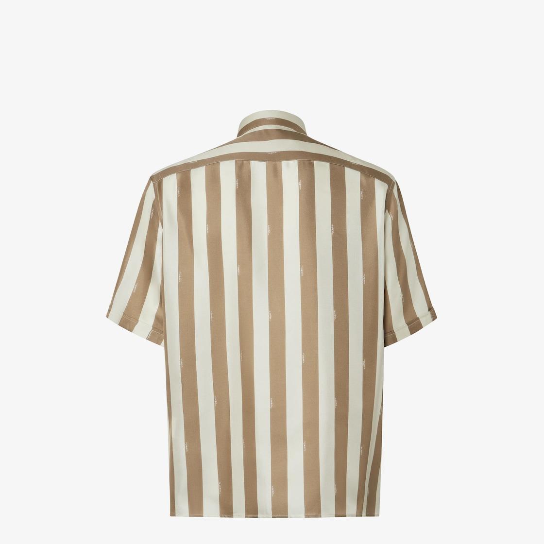ShirtBeige Pequin silk shirt Product Image
