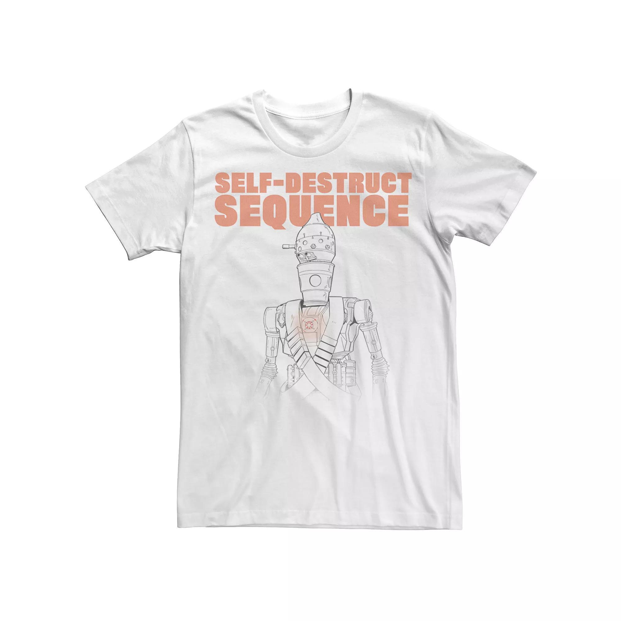 Men's Star Wars The Mandalorian IG-11 Self-Destruct Sequence Tee, Size: 3XL, White Product Image