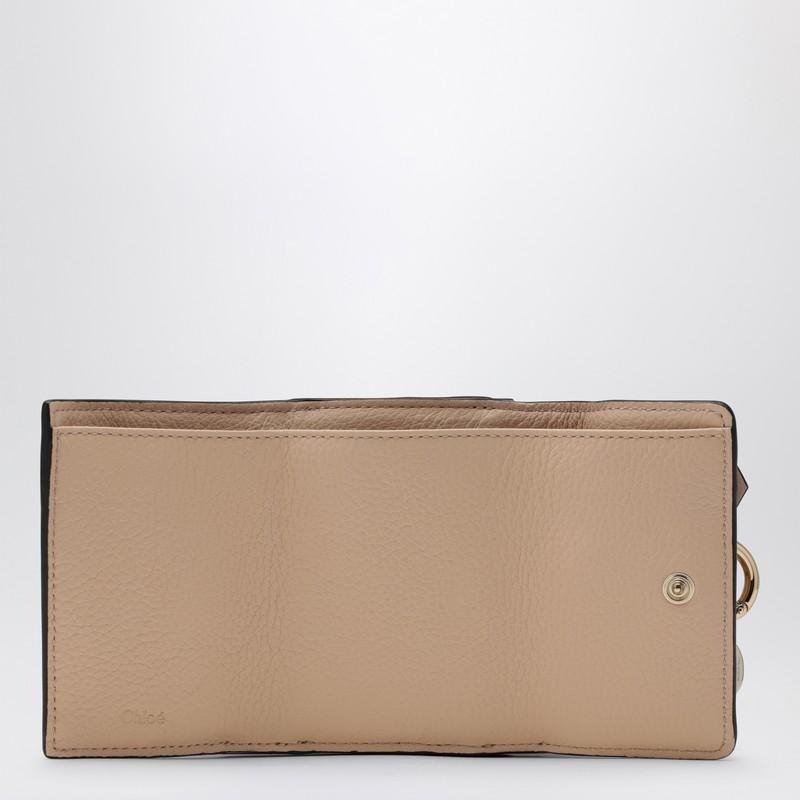 CHLOÉ Alphabet Mini Trifold Pale Pink Wallet In Multicolor Product Image