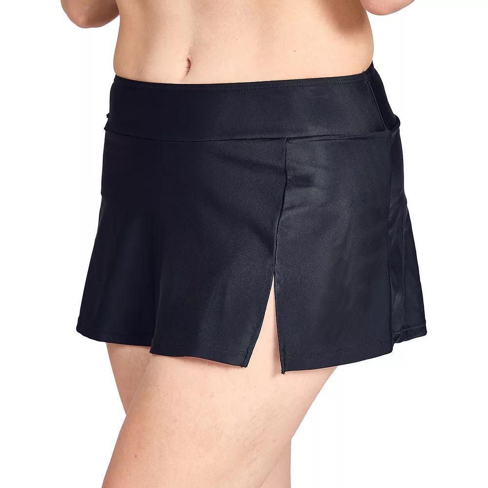 Women's Nine West Solid Skirted Swim Bottoms, Size: XL, Black Product Image
