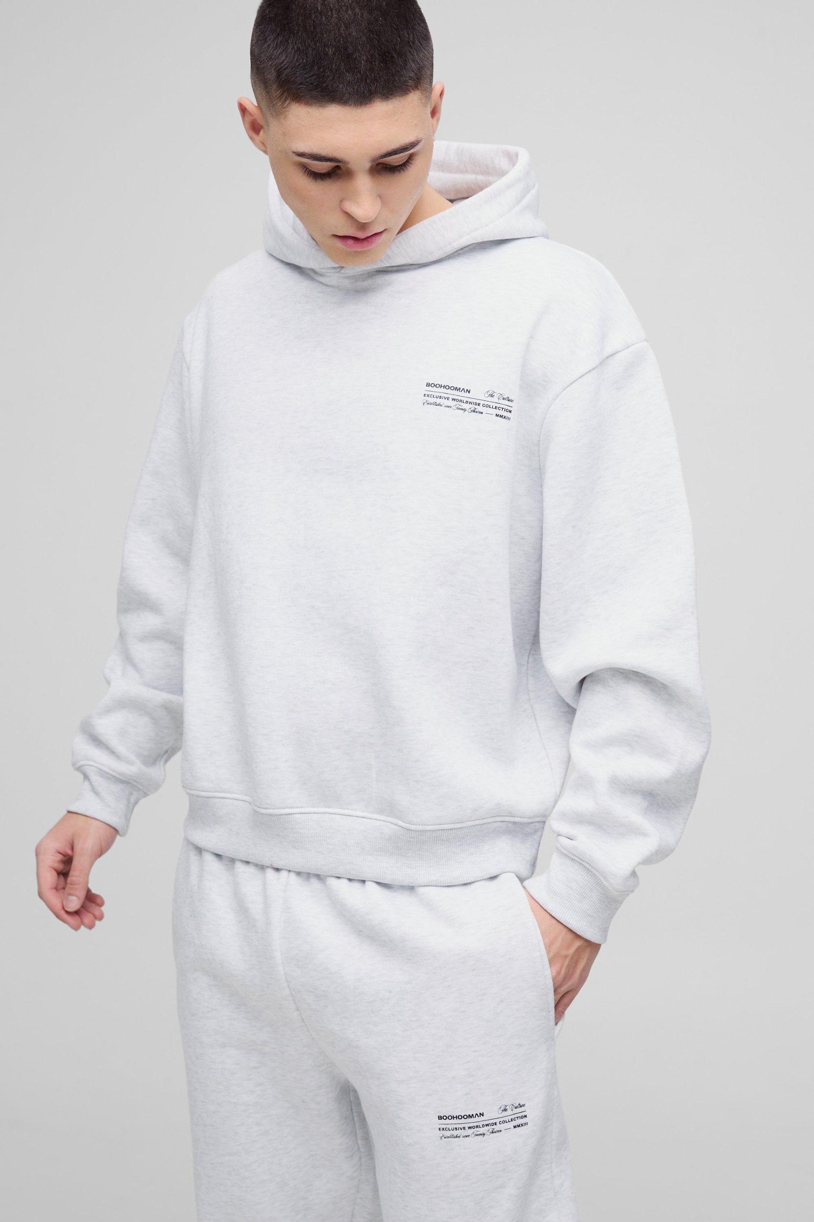 Oversized Boxy Man Hooded Tracksuit | boohooMAN USA Product Image