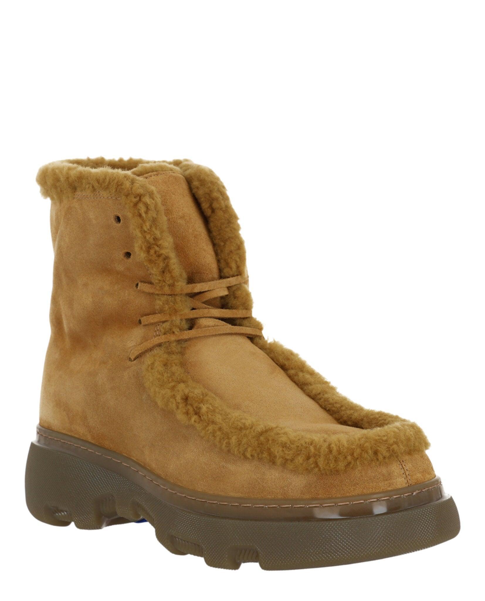 Burberry Creeper Shearling Boots Male Product Image