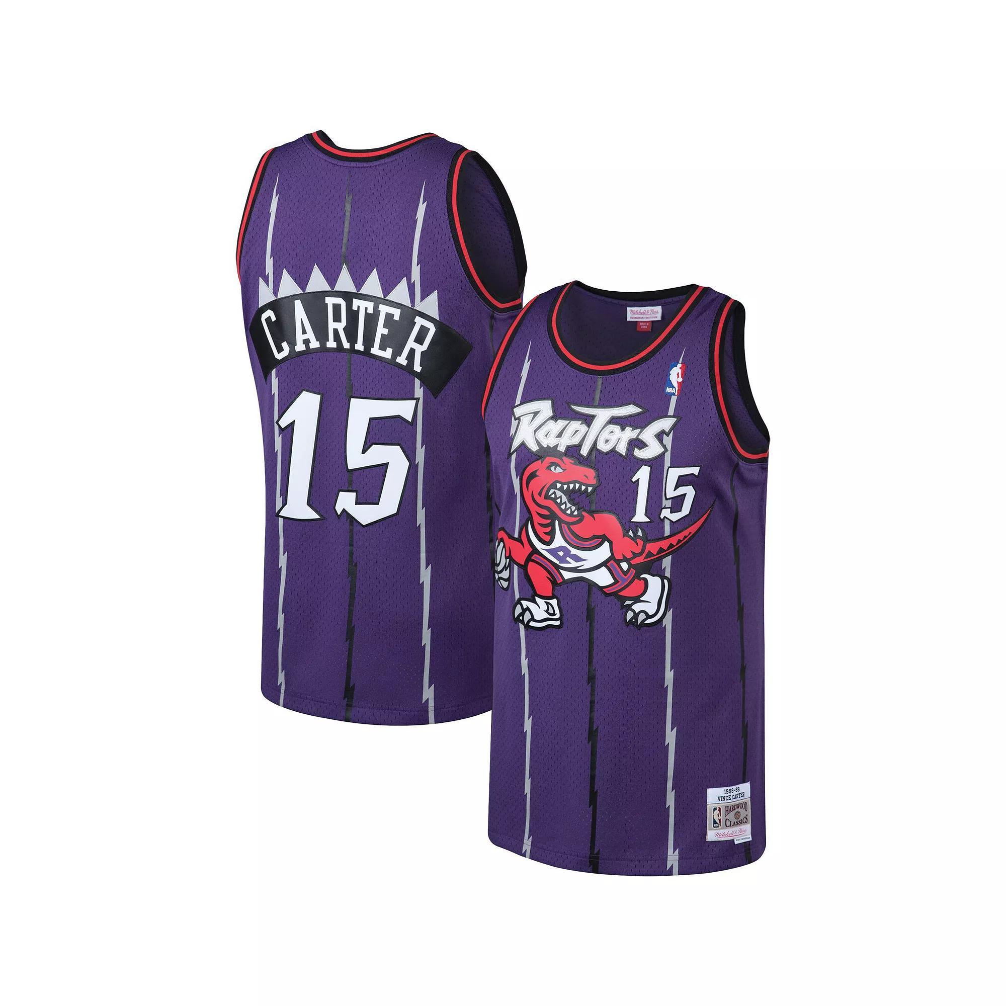 Men's Mitchell & Ness Vince Carter Purple Toronto Raptors Big & Tall Hardwood Classics Jersey, Size: 2XLT, Rpt Purple Product Image
