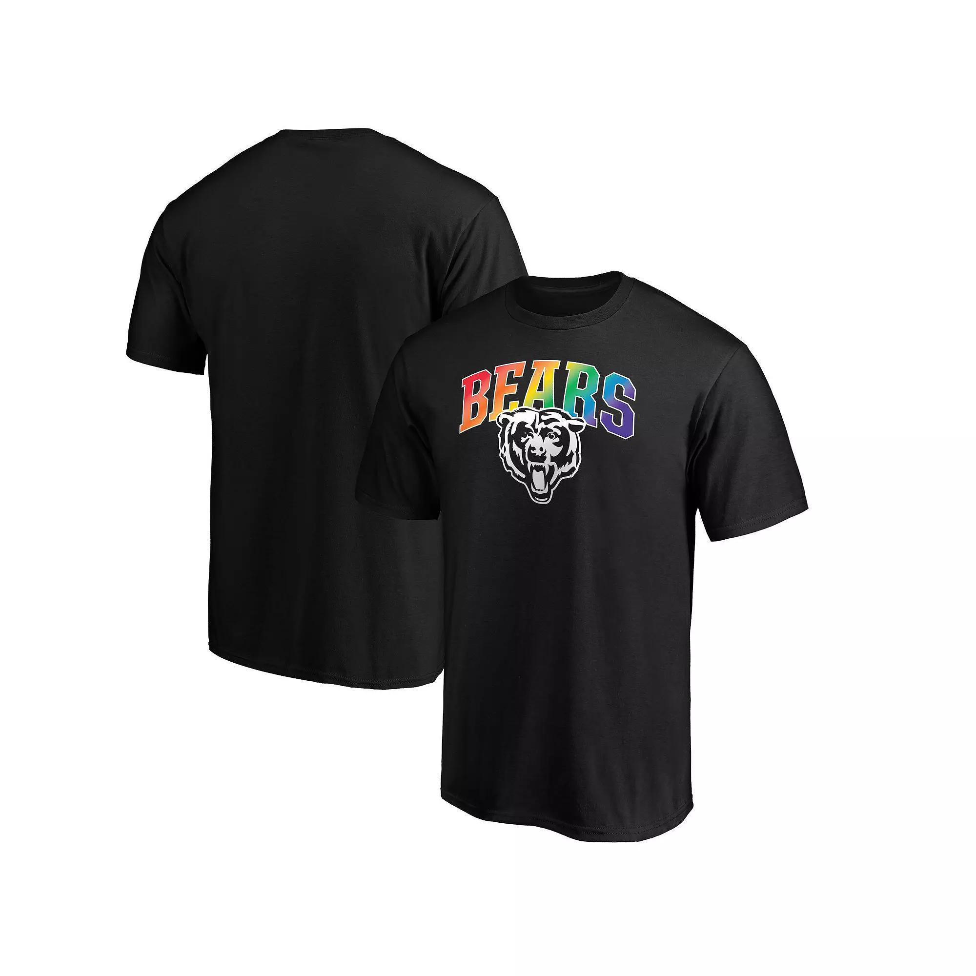 Men's NFL Pro Line Black Chicago Bears Pride Logo T-Shirt, Size: Medium Product Image