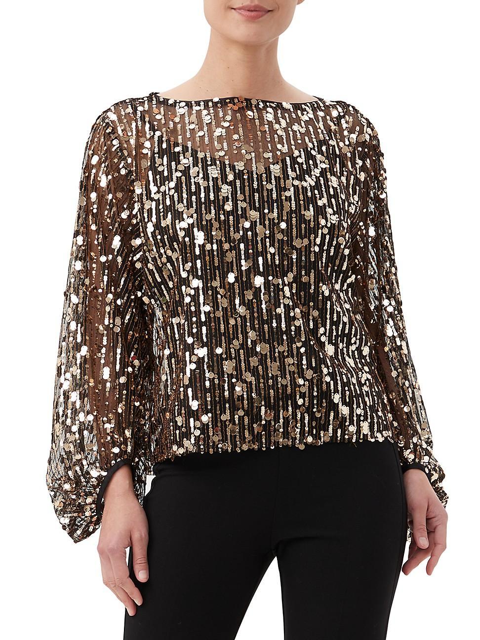 Trina Turk Ursa Top (Black Women's Clothing Product Image