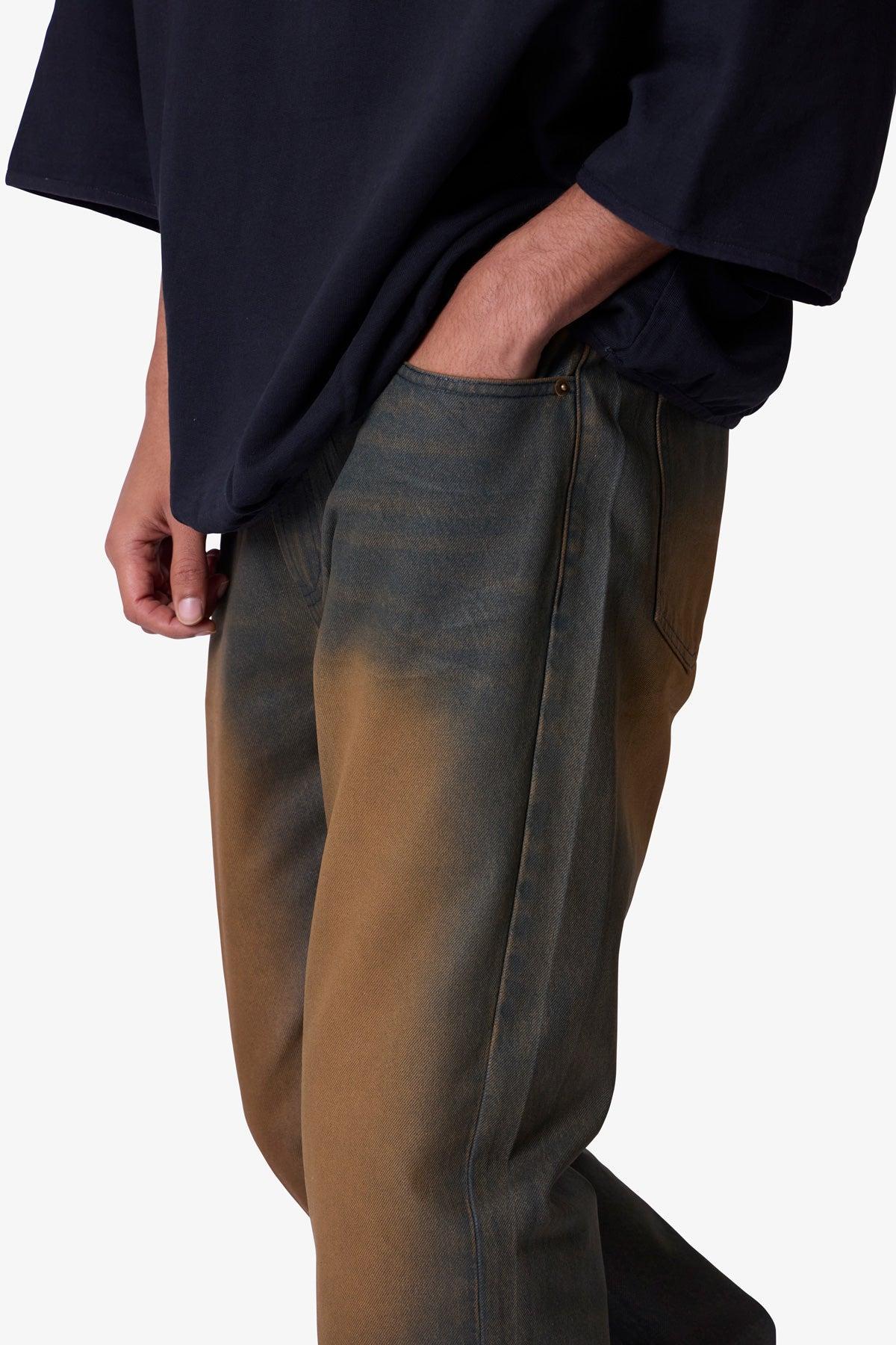 D732 Rust Wash Denim - Black/Brown Product Image