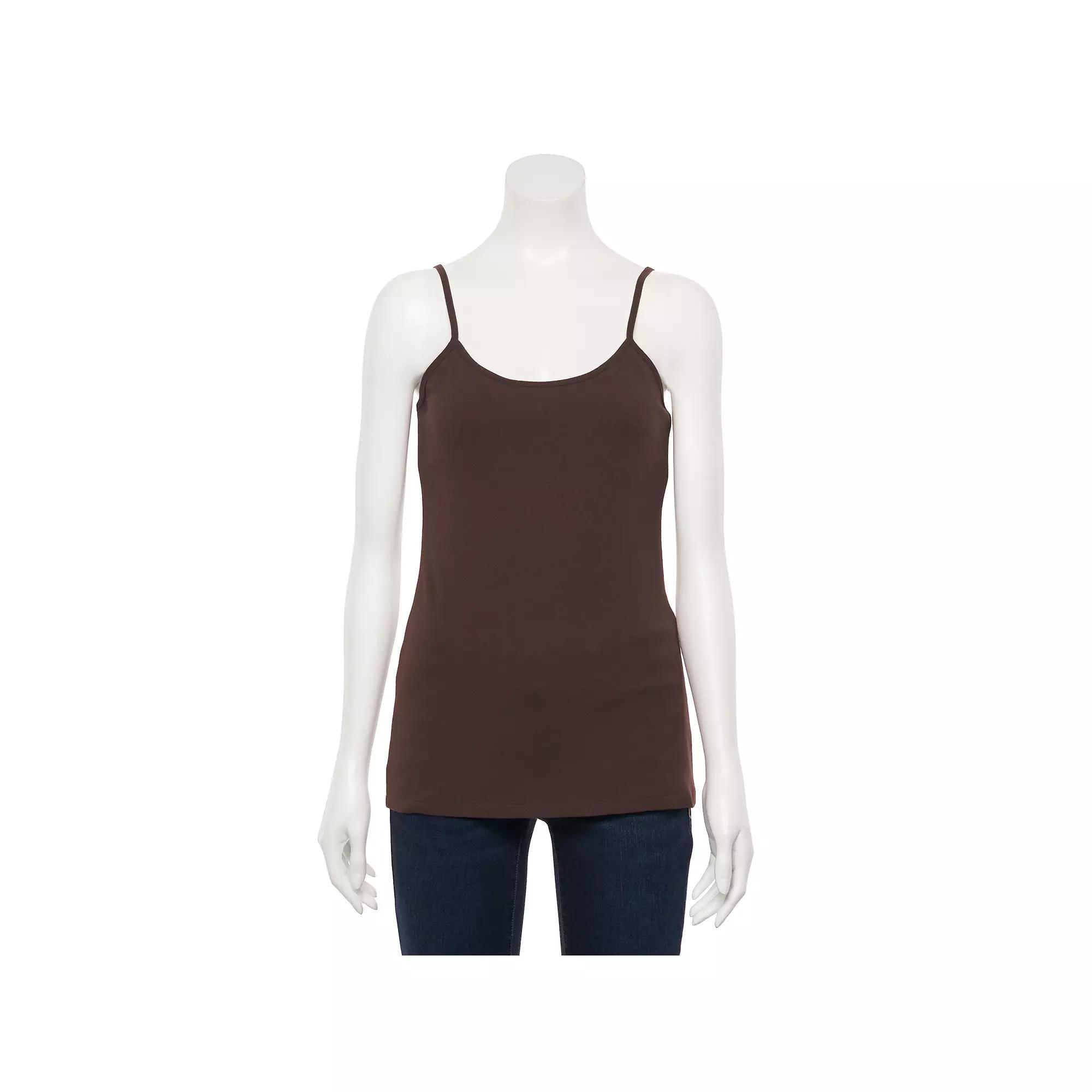 Women's Sonoma Goods For Life® Everyday Shelf Bra Camisole, Size: Large, Rich Brown Product Image