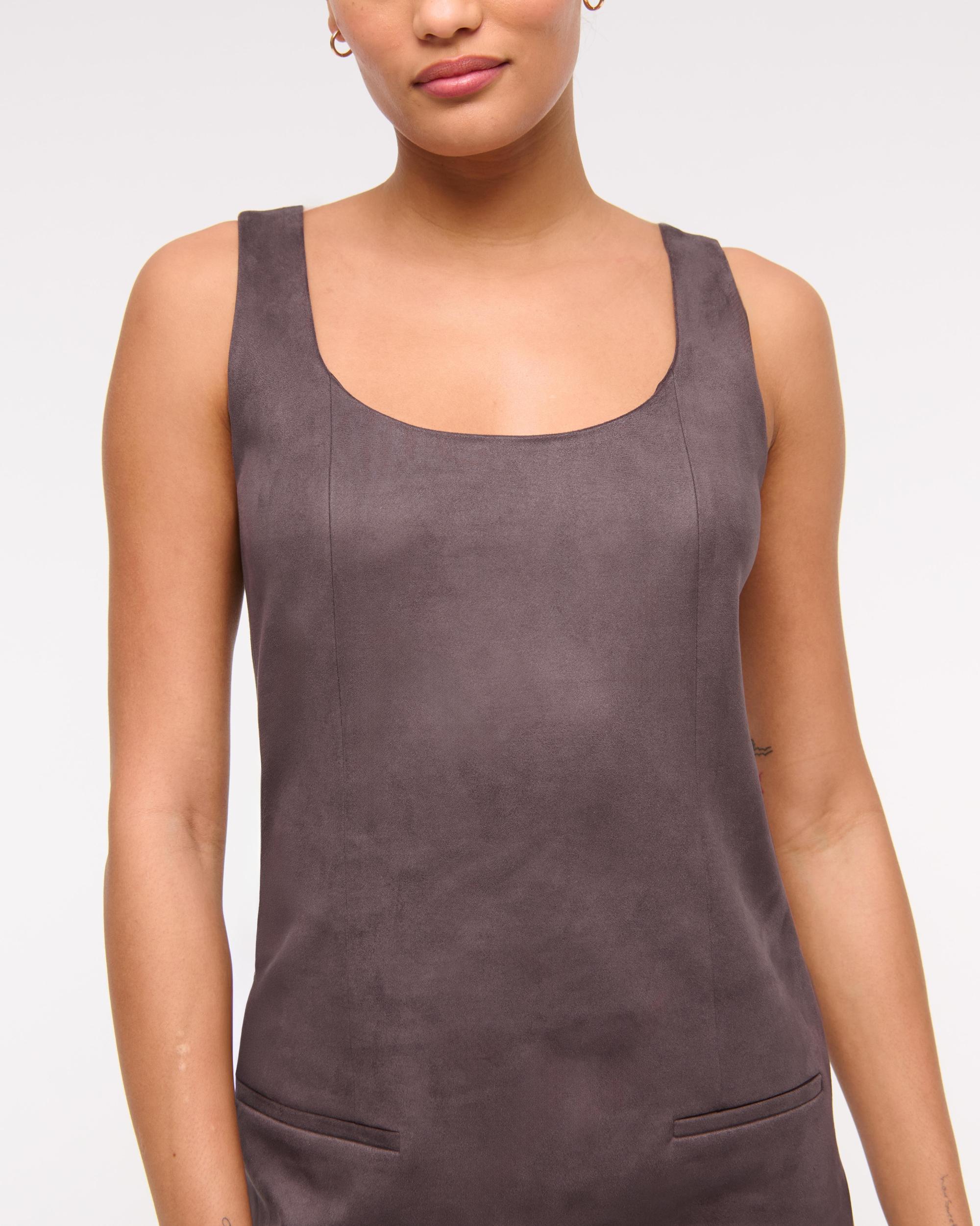 Vegan Suede Pinafore Mini Dress Product Image