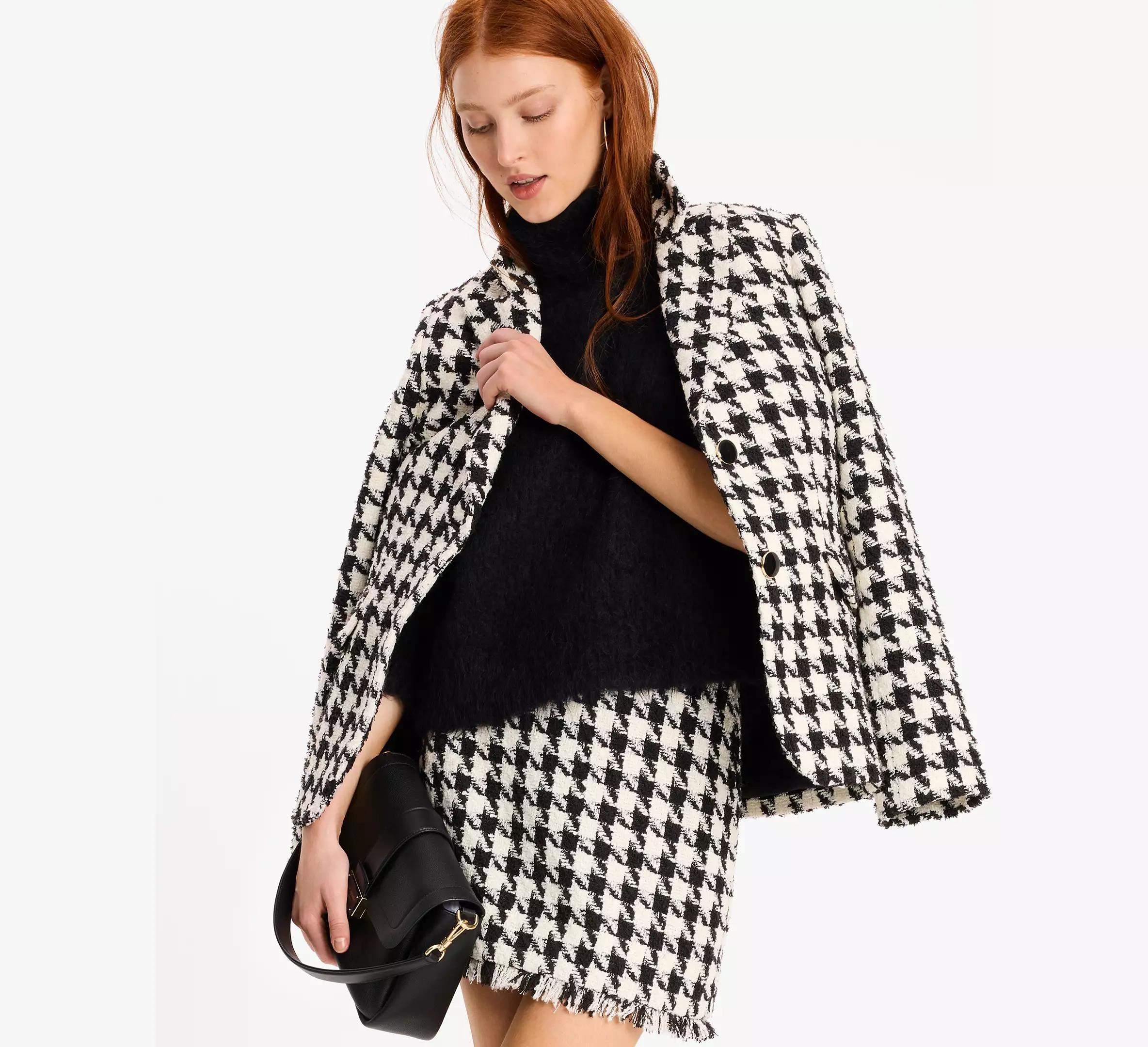 Houndstooth A-line Skirt Product Image