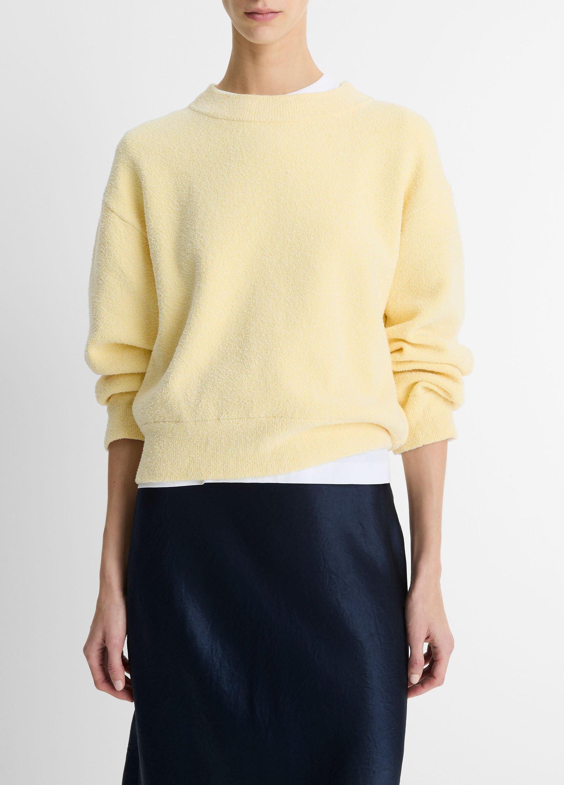 Structured Cotton-Blend Bouclé Sweater Product Image