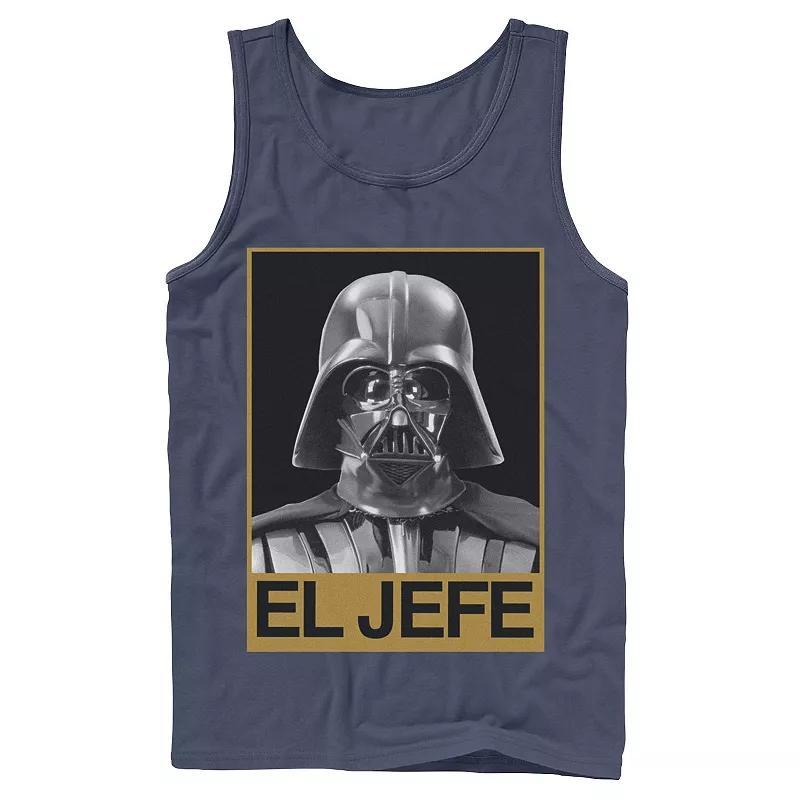 Men's Star Wars Darth Vader El Jefe Portrait Tank Top, Size: Small, Blue Product Image