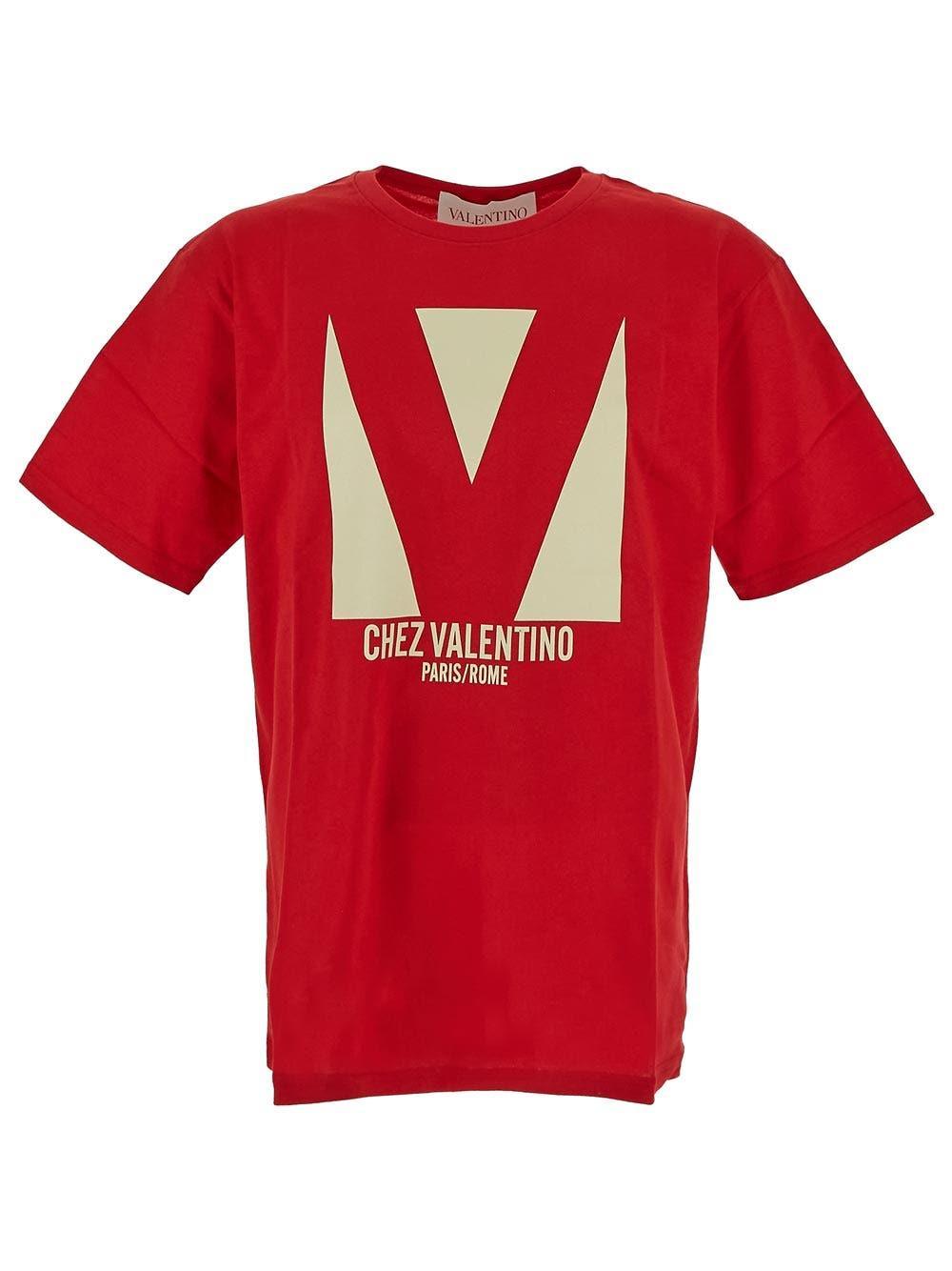VALENTINO T-shirt Logo In Red Product Image