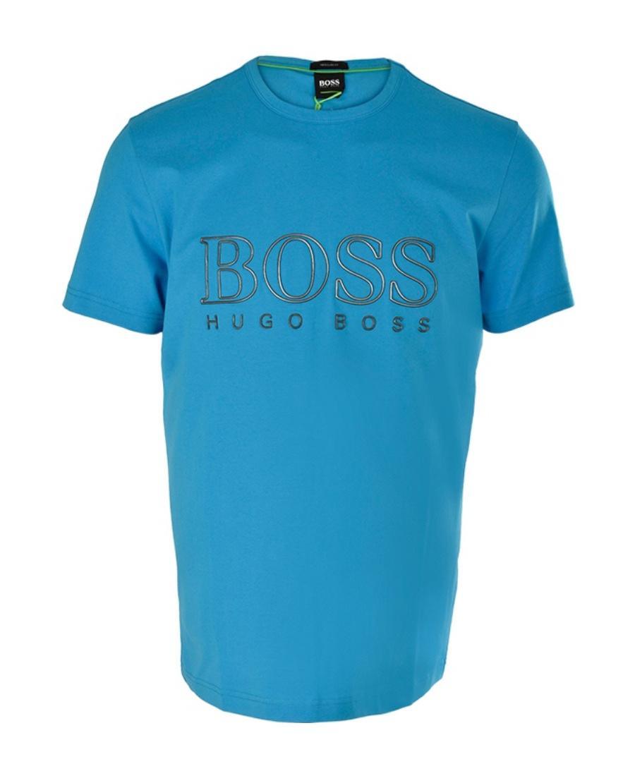 HUGO BOSS Logo Short-sleeved T-shirt In Blue Product Image