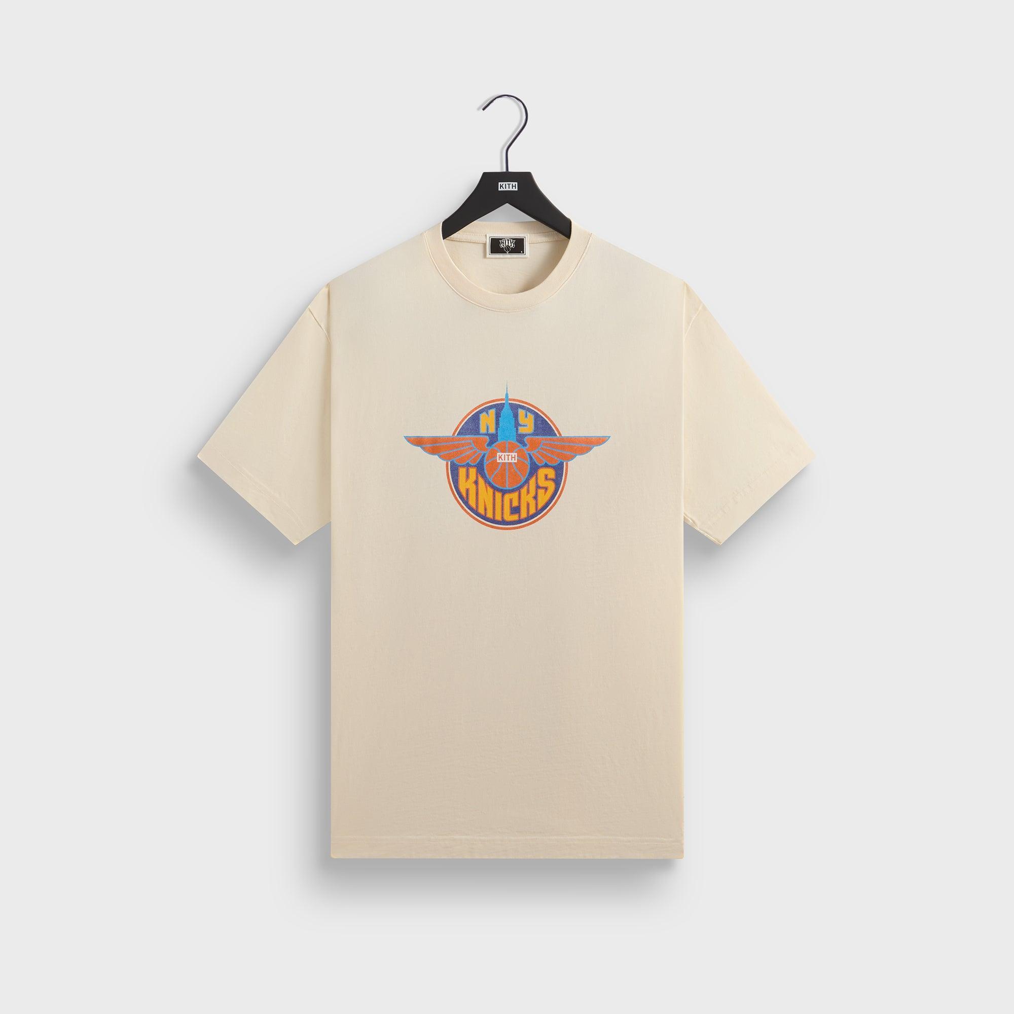 Kith for the New York Knicks Wingman Vintage Tee - Sandrift Male Product Image