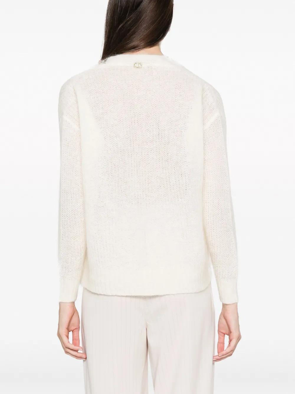 sequin-embellished V-neck jumper Product Image