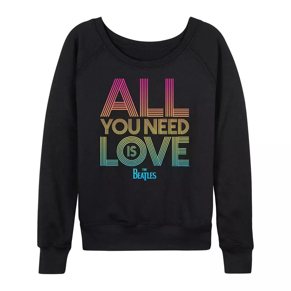 Womens The Beatles All You Need Is Love French Terry Long Sleeve Tee Product Image