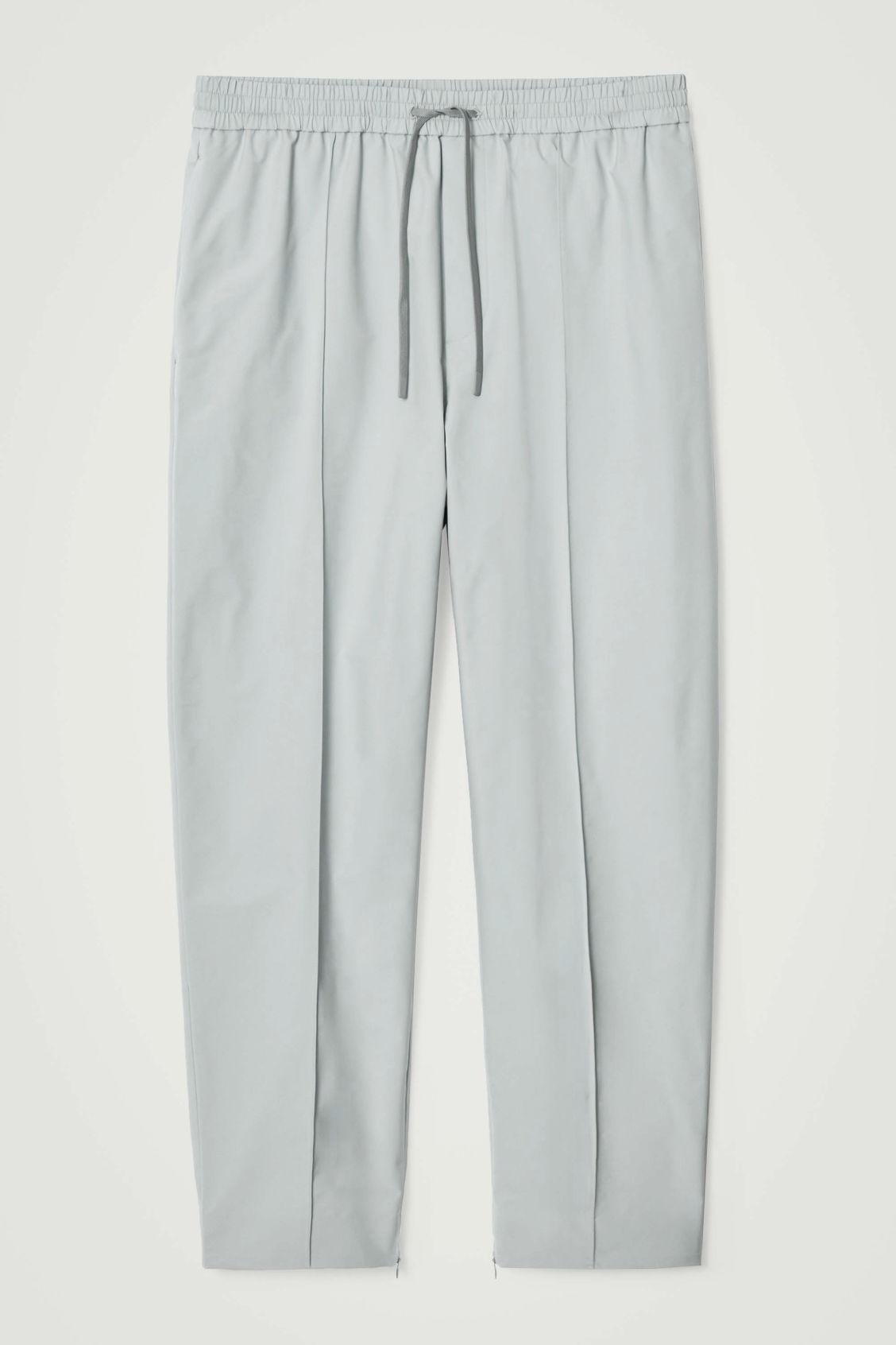 PINTUCKED TAPERED TRACK PANTS Product Image