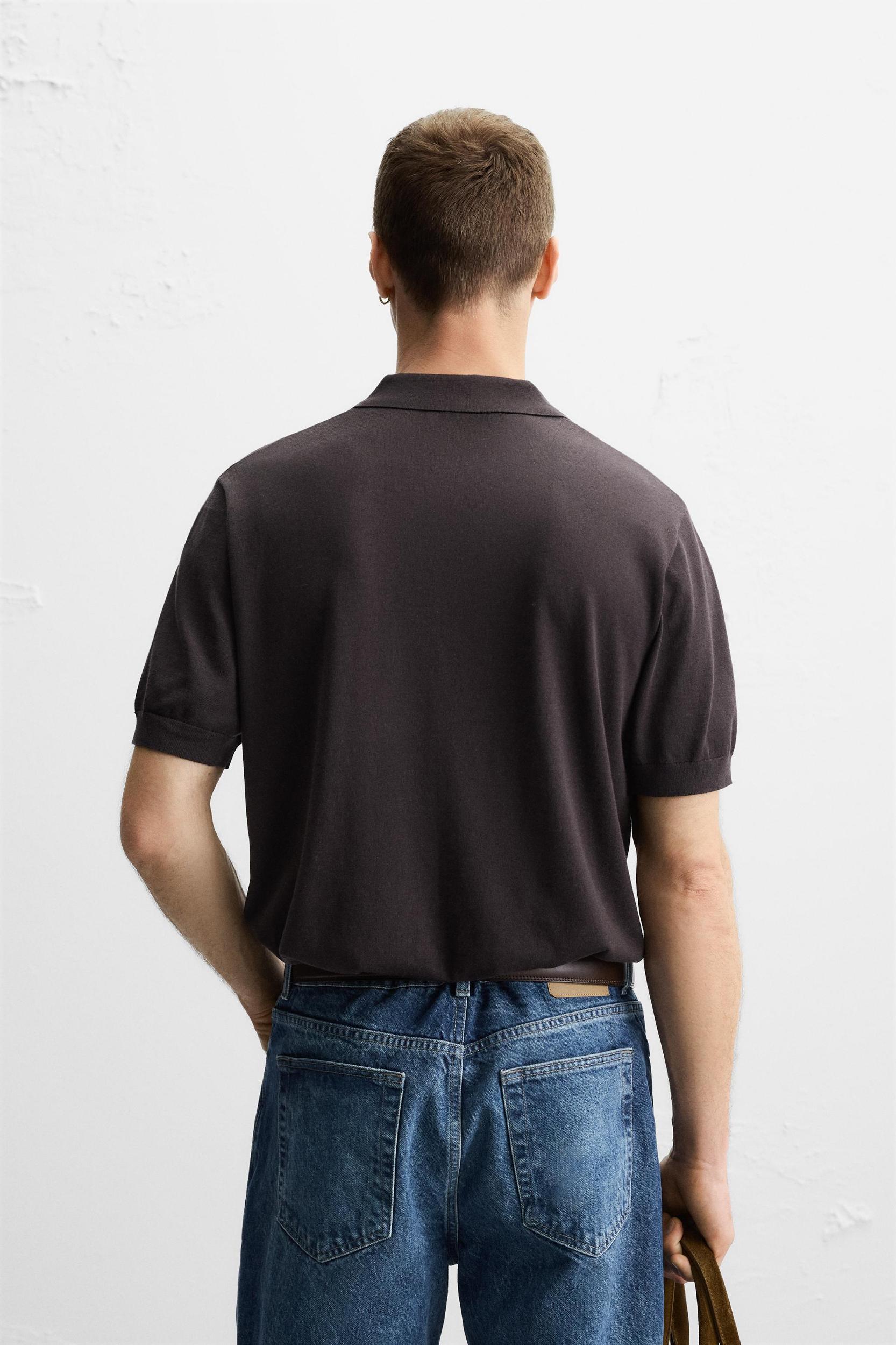 KNIT COTTON - LYOCELL POLO SHIRT Product Image