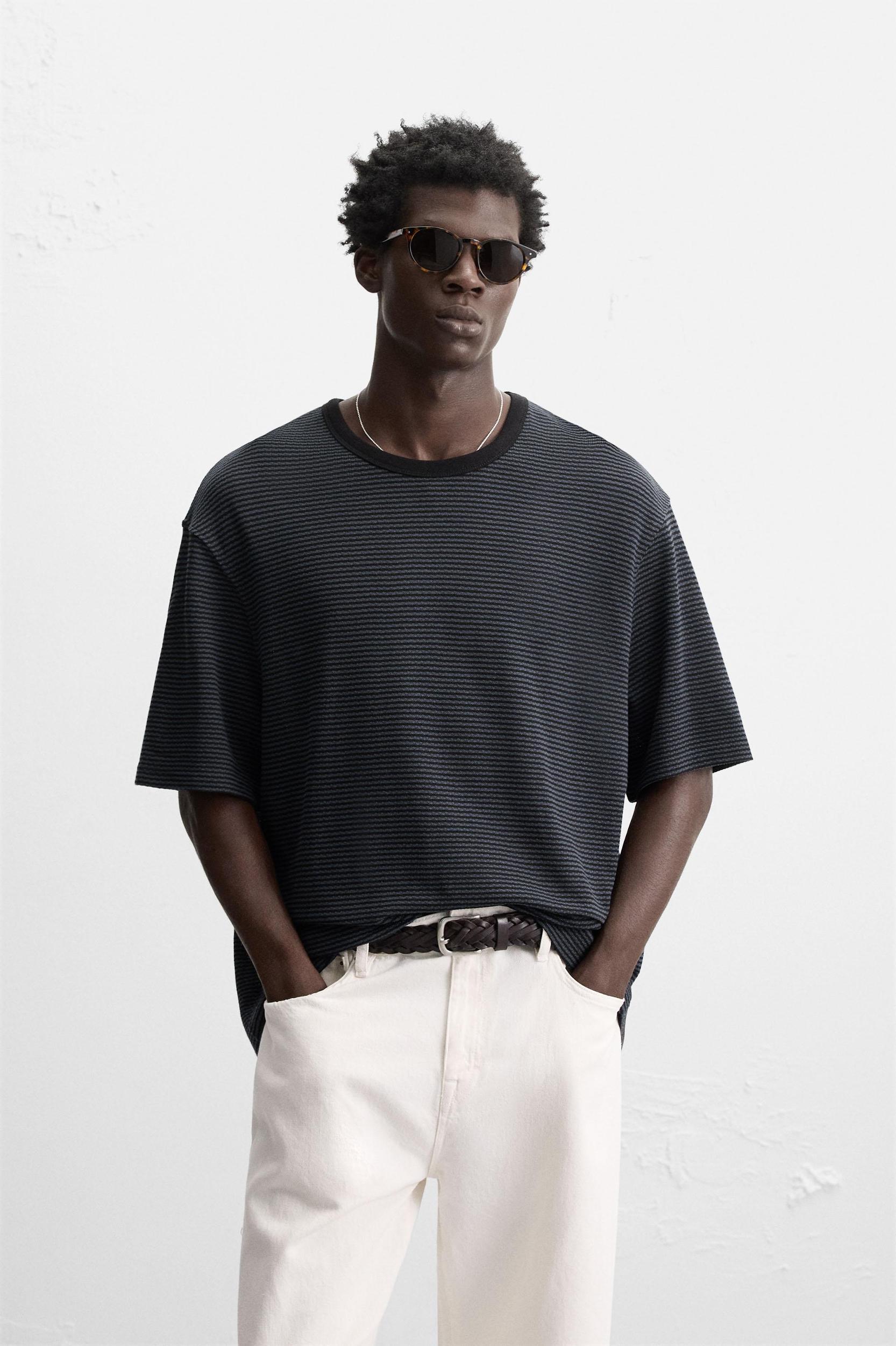 STRIPED JACQUARD T-SHIRT Product Image