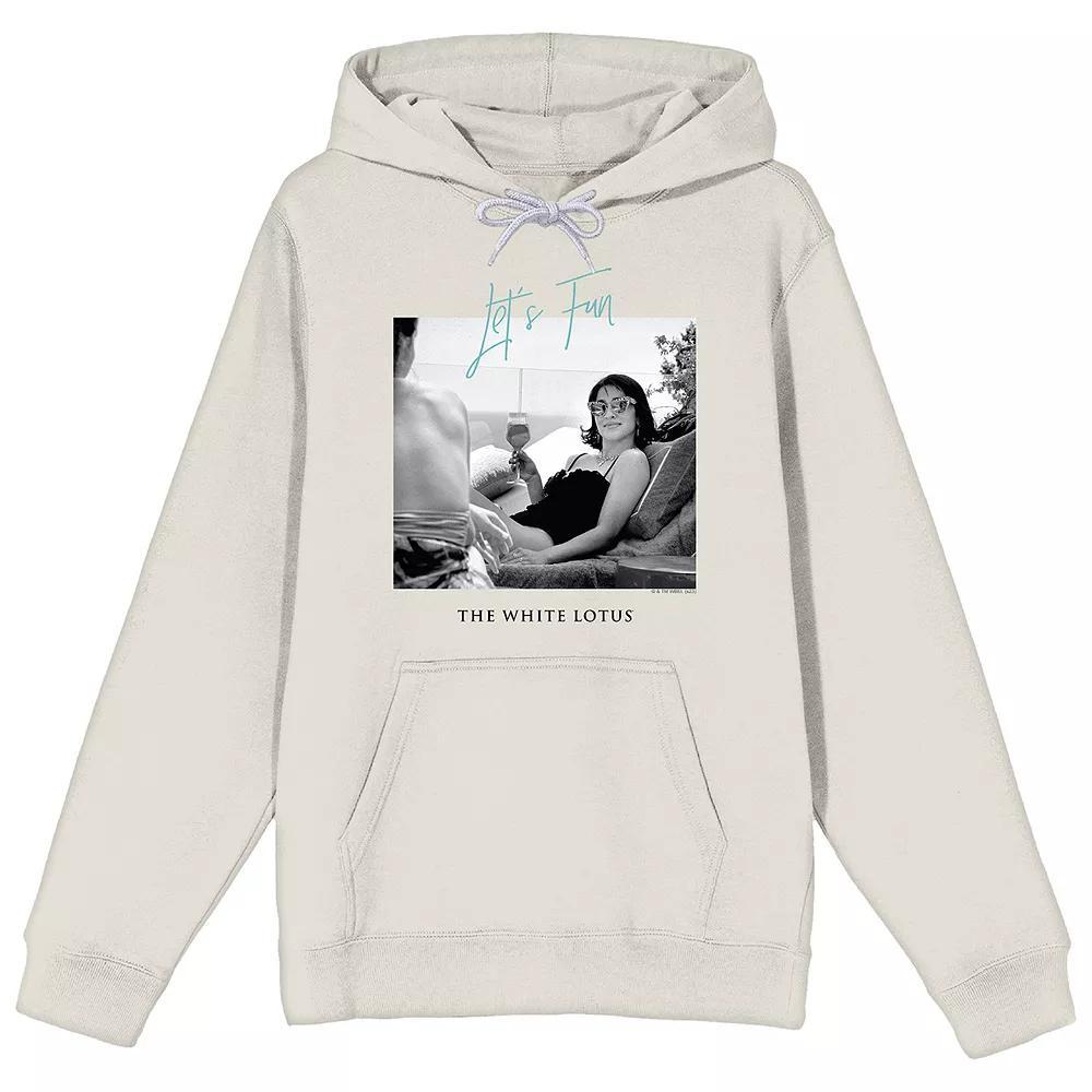 Men's White Lotus Lucia Greco Graphic Hoodie, Size: Medium, Off White Product Image