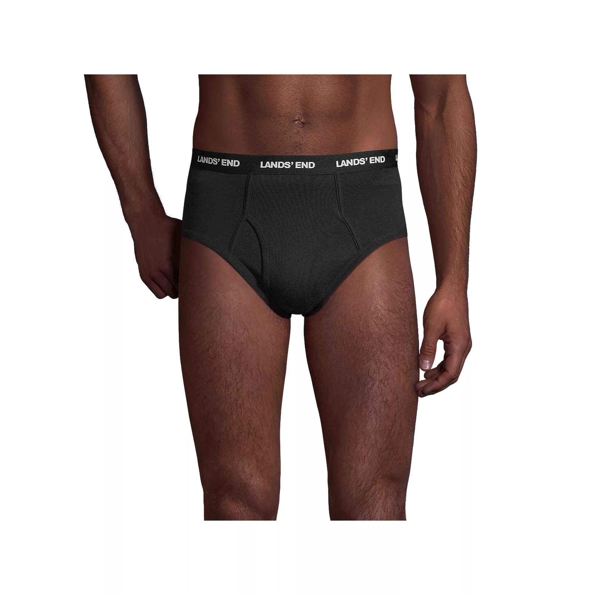 Big & Tall Lands' End 3-pack Knit Briefs, Men's, Size: 2XB, Gray Grey Product Image