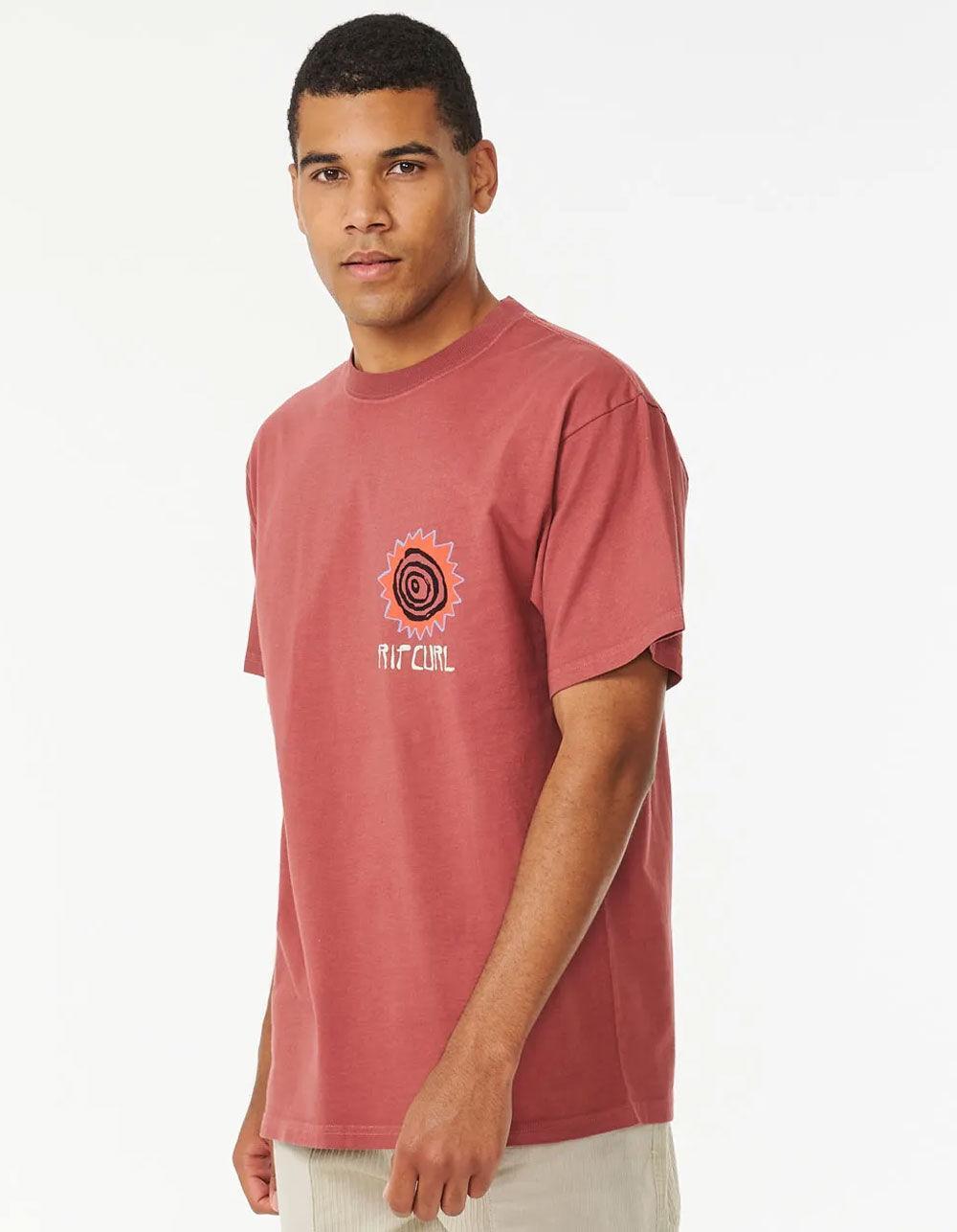 RIP CURL Archive Red Bluff Mens Tee - RED Product Image