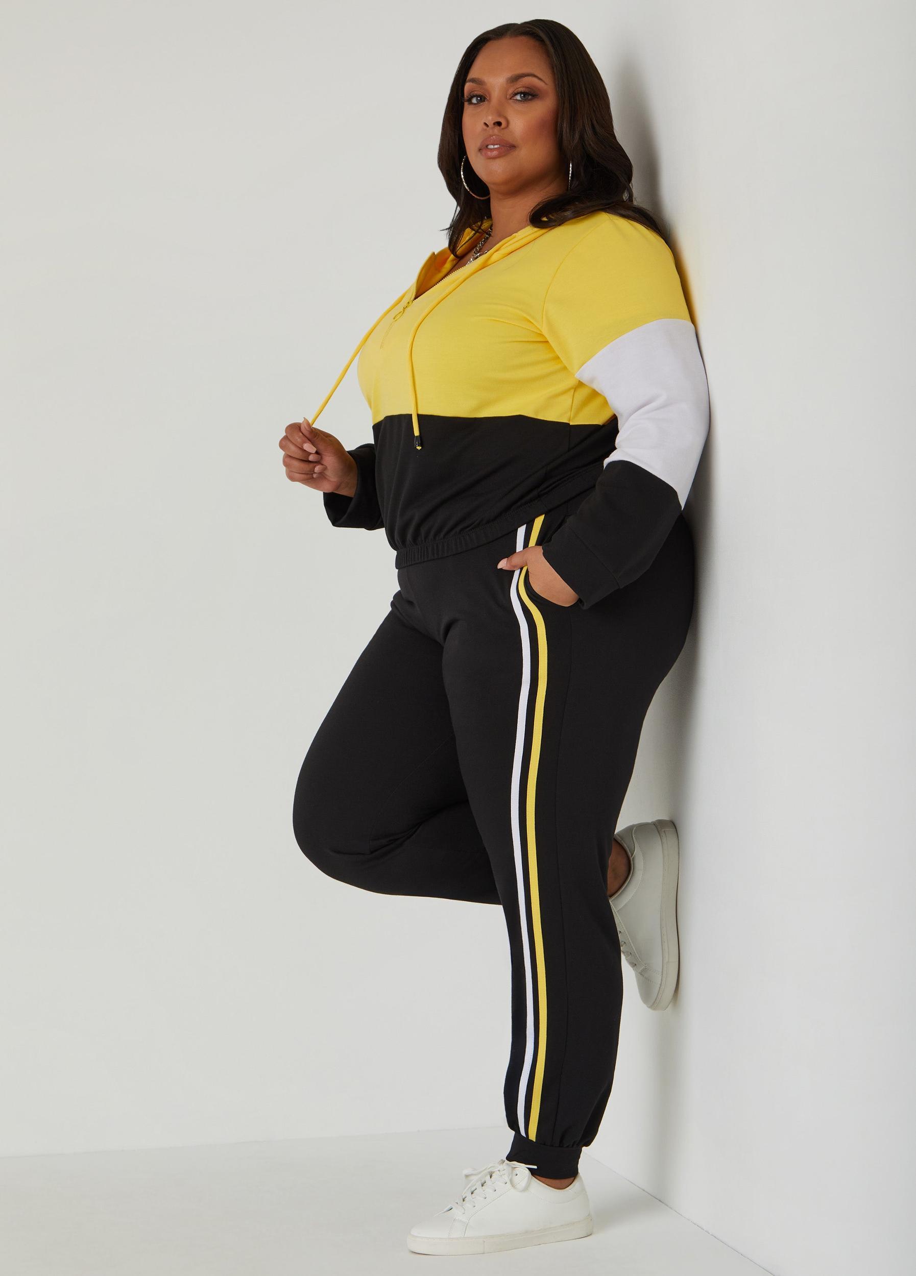Colorblock Zip Front Hoodie Product Image