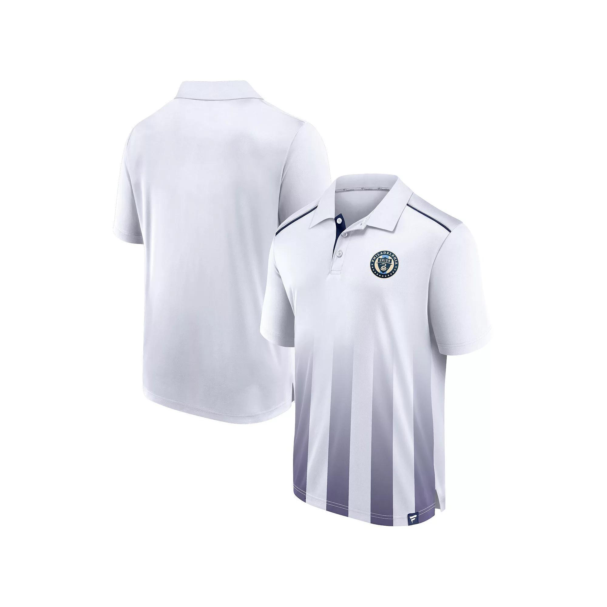Men's Fanatics Branded White Philadelphia Union Line Up Fade Polo, Size: Small, Uni White Product Image