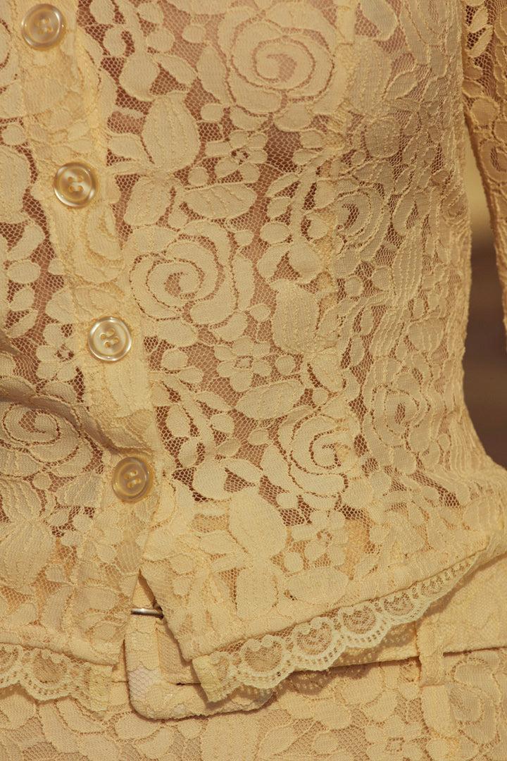 Lucy Lace Top — Ivory Product Image