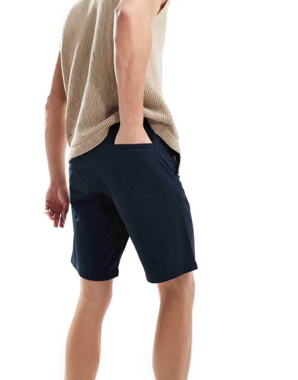 Selected Homme chino shorts in navy Product Image