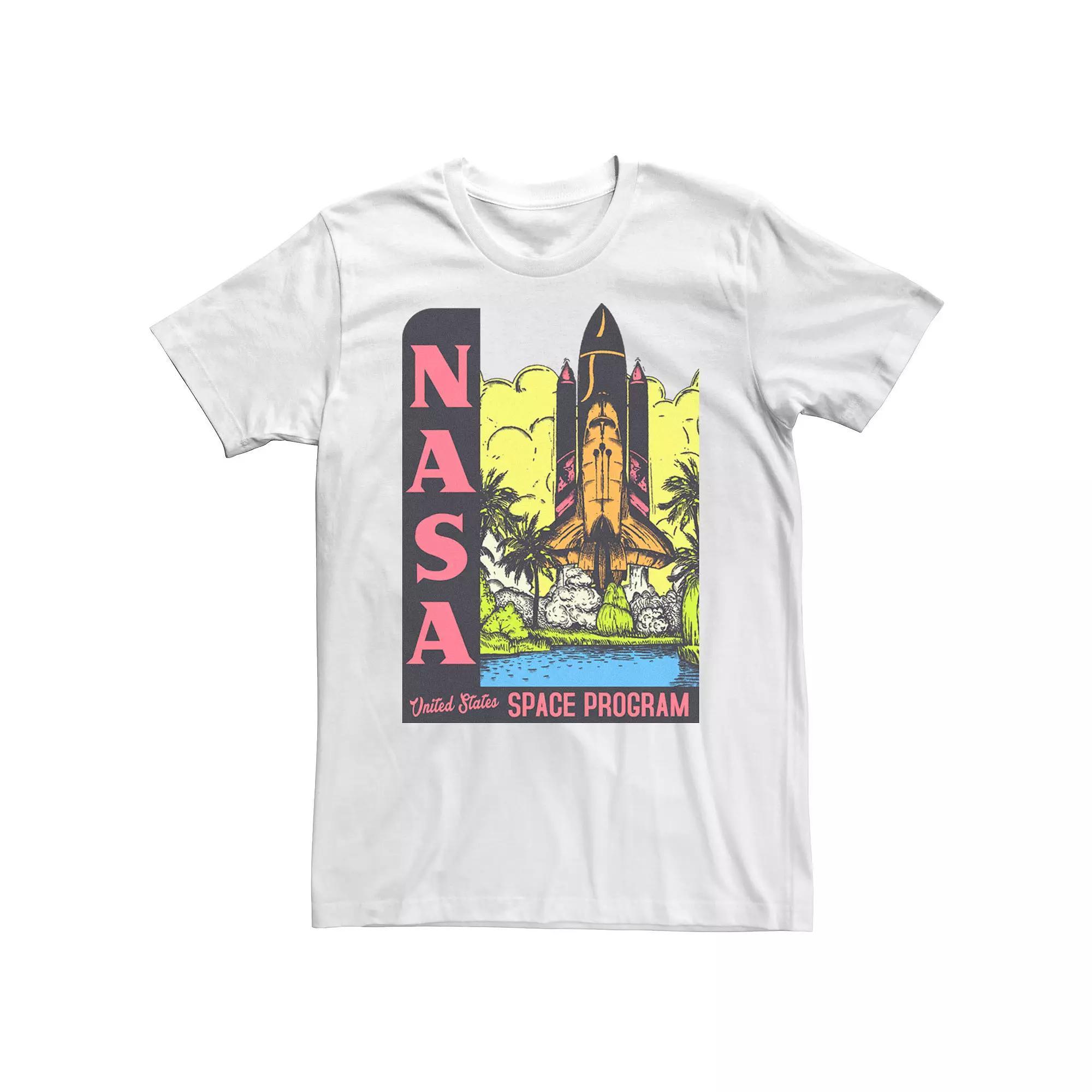 Men's NASA Vintage Space Program Poster Tee, Size: Medium, White Product Image