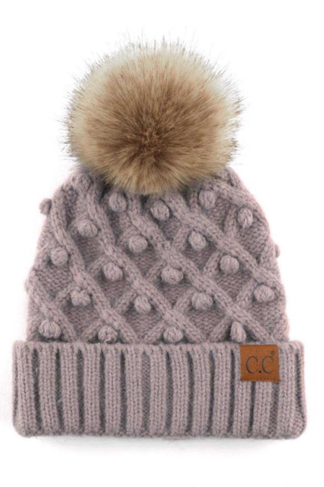 C.C Crafted Pompom  Detail Beanie Female Product Image