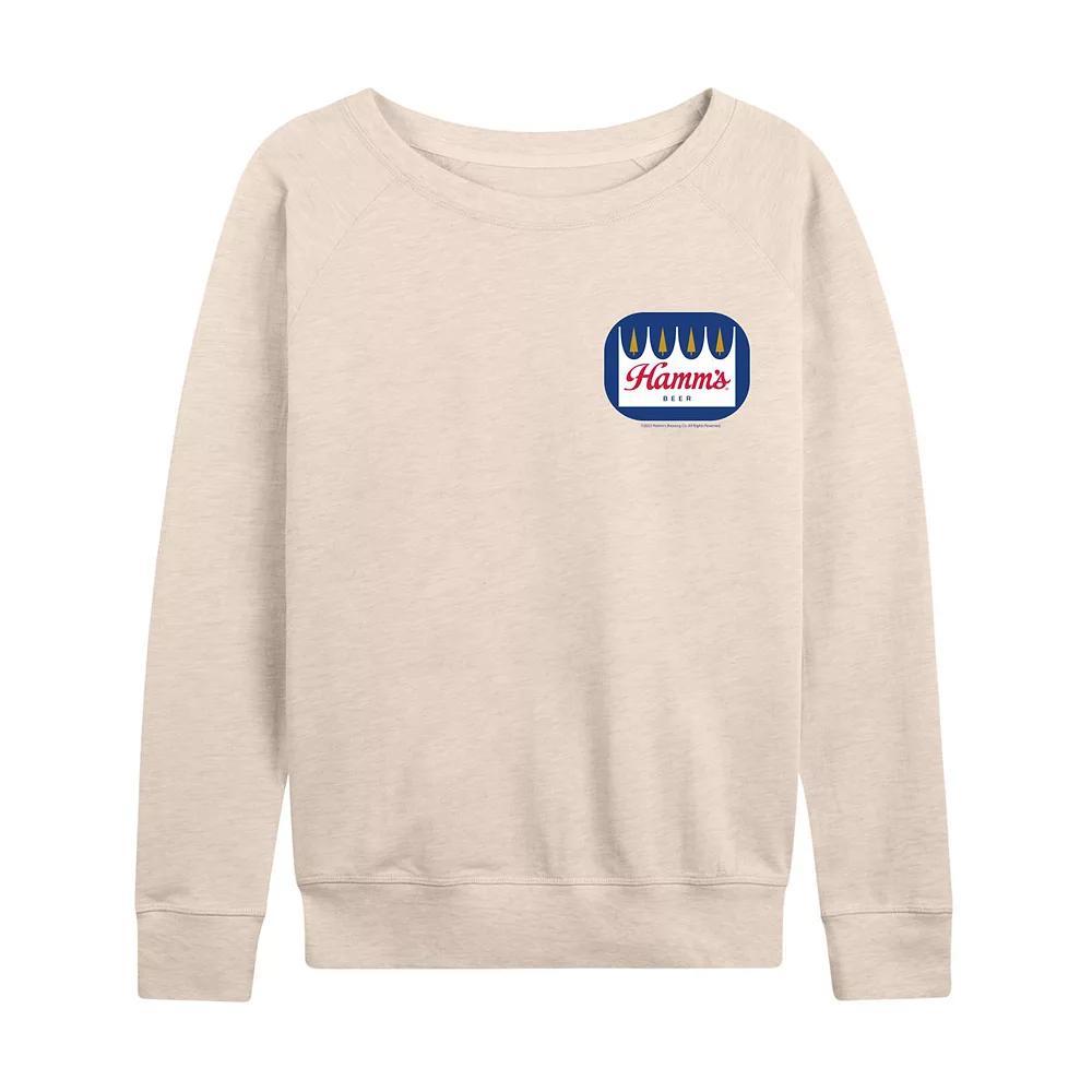 Womens Hamms Rounded Logo Hit French Terry Long Sleeve Tee Product Image