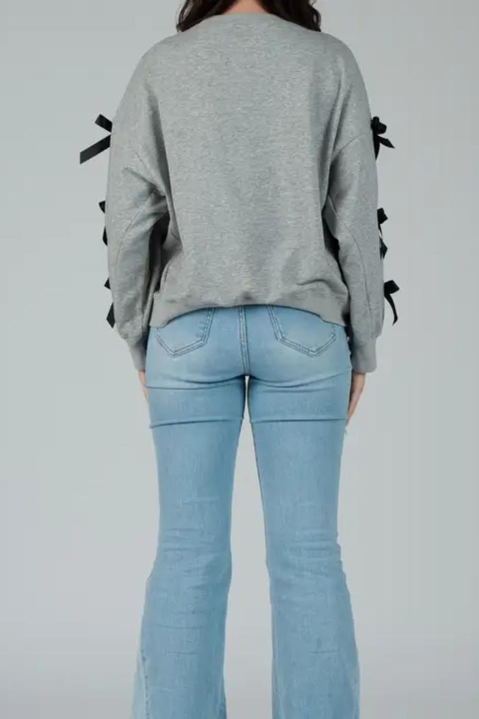 Ribbon Sleeve Sweater Product Image